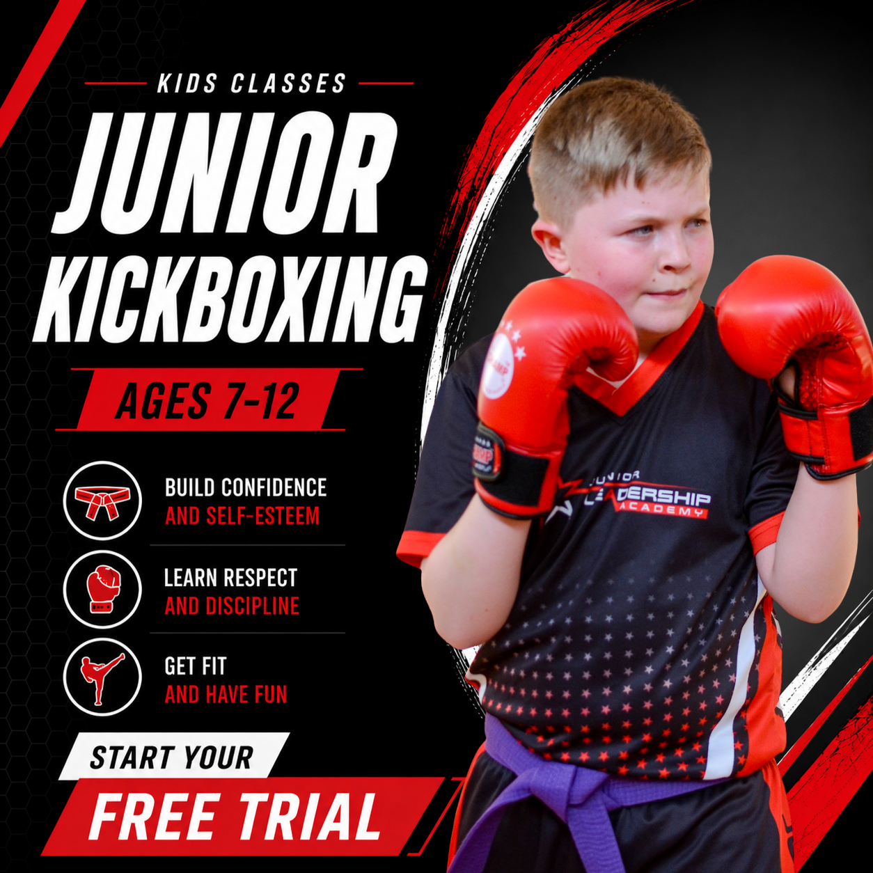 Cornwall junior Kickboxing redruth